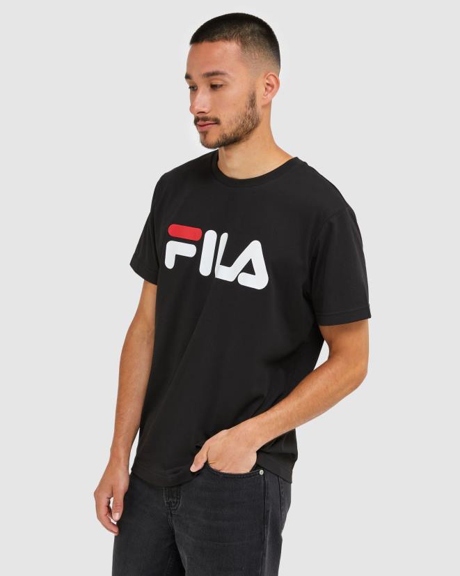 שָׁחוֹר FILA חולצה קלאסית שחורה פילה 68LF2434