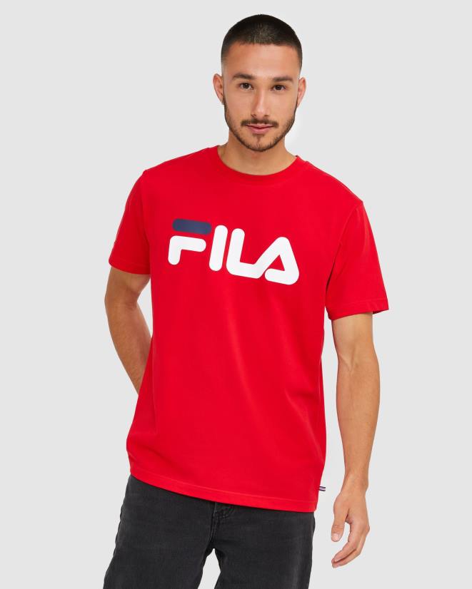 אָדוֹם FILA טי פילה אדום קלאסי לשני המינים 68LF2440