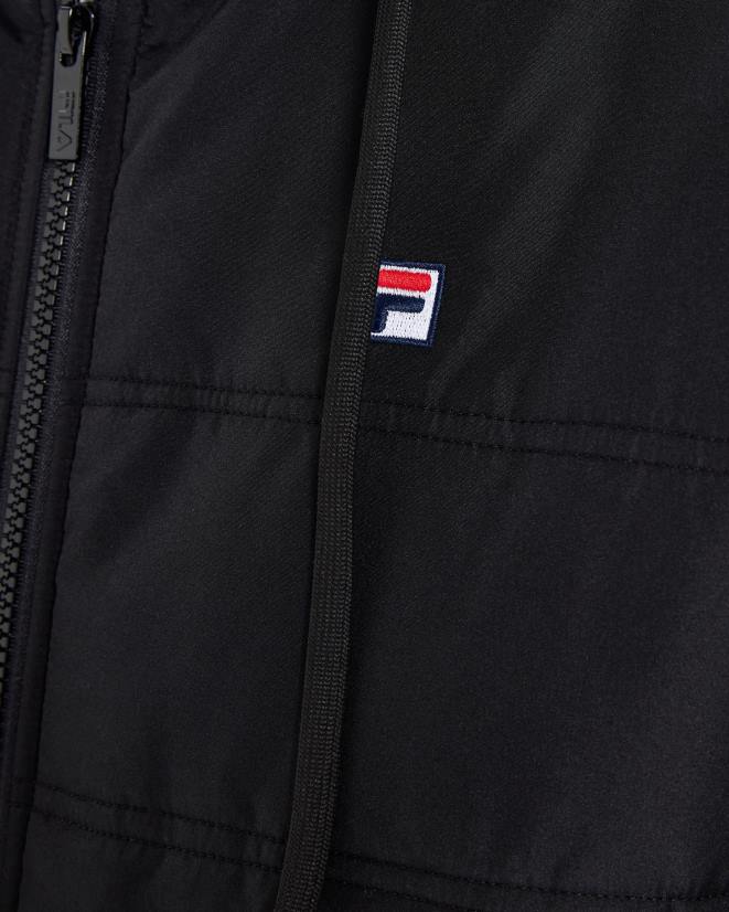 שָׁחוֹר FILA מעיל אנטון פאף לגברים שחור פילה 68LF2453