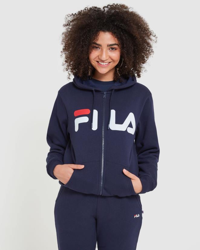 חיל הים החדש FILA מעיל רוכסן חדש חיל הים קלאסי יוניסקס פילה 68LF2484