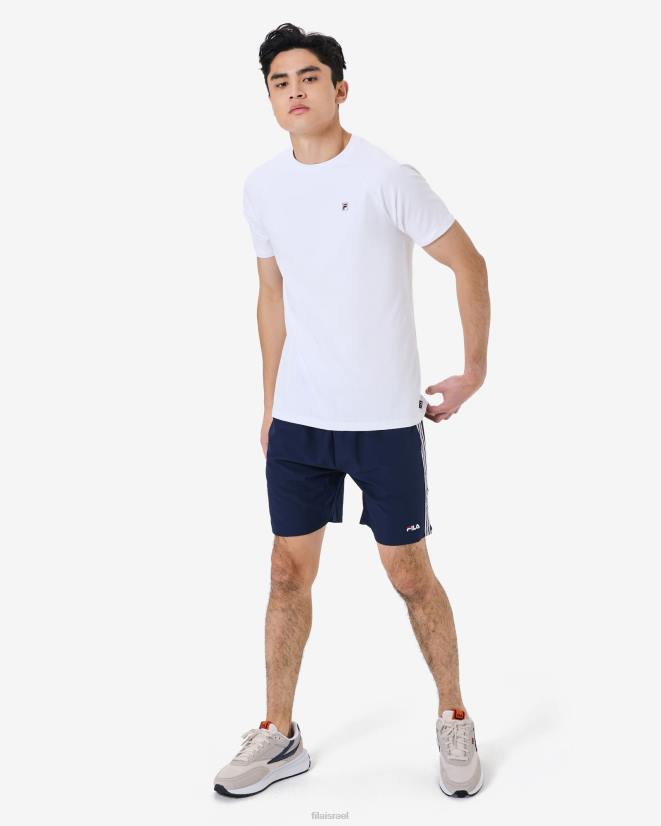 לבן FILA טי גברים לבנים של הנס פילה 68LF2526