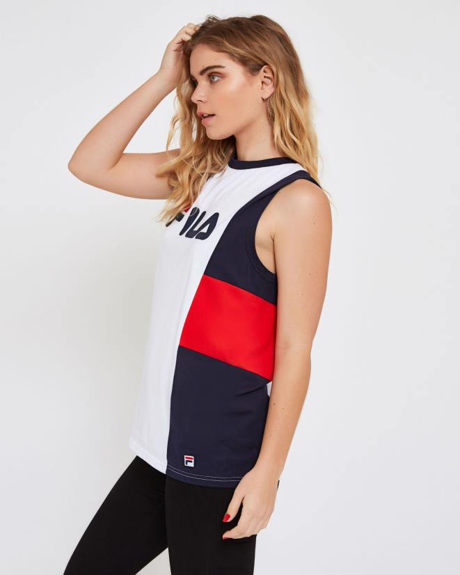 לבן FILA יוניסקס ורונה טנק פילה לבן 68LF2555