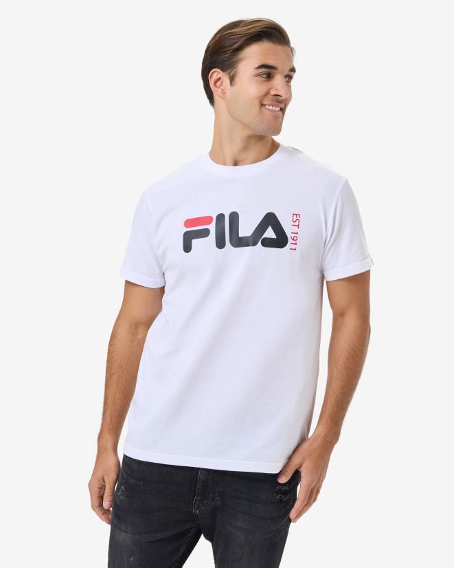 לבן FILA טי פילה לבן יוניסקס לונדון 68LF2584