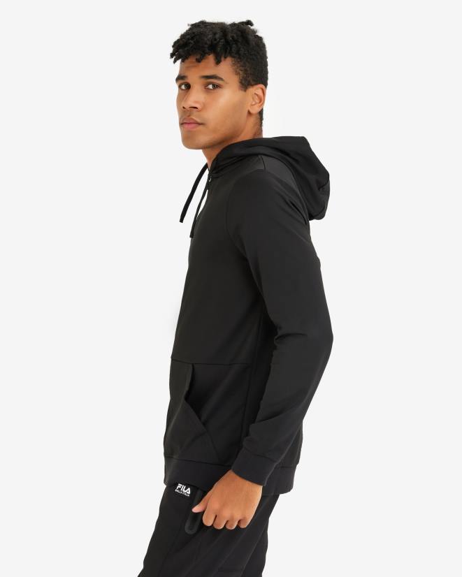 שָׁחוֹר FILA מעיל לוקה גברים שחור פילה 68LF2646