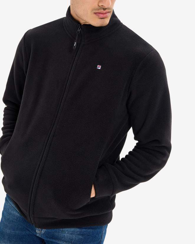 שָׁחוֹר FILA ז'קט איסטון גברים פילה שחור 68LF2655