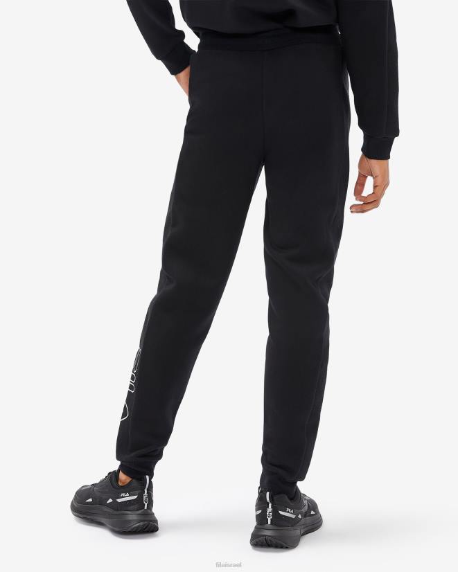 שָׁחוֹר FILA מכנסי טרנינג ג'יי שחור פילה לגברים 68LF2663