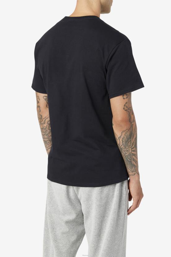 שחור/לבן/אדום FILA טי לוגו לגברים שחור/לבן/אדום 68LF267