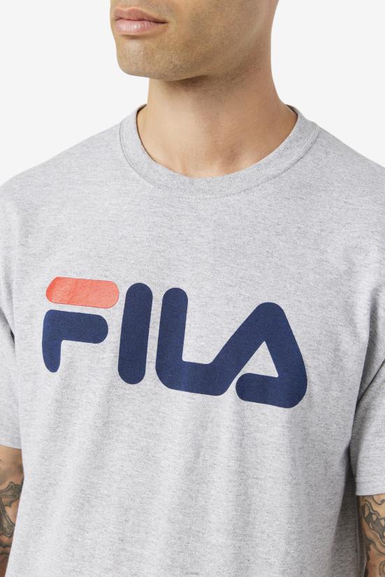 אברש אפור/צי/אדום FILA טי לוגו לגברים בגוון אפור פילה / נייבי / אדום 68LF268