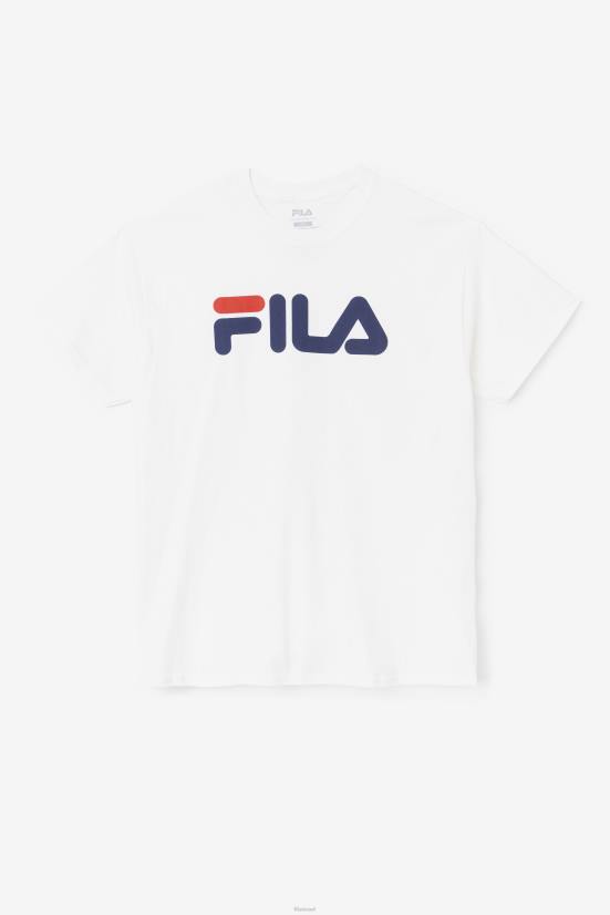 לבן/כהה/אדום FILA טי לוגו לגברים פילה לבן/ נייבי/אדום 68LF269