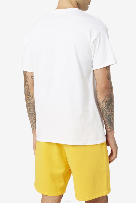 לבן/כהה/אדום FILA טי לוגו לגברים פילה לבן/ נייבי/אדום 68LF269