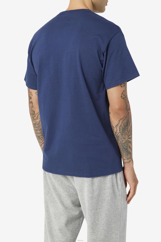 חיל הים/לבן/אדום FILA חולצת טי פילה לגברים בצבע לבן/לבן/אדום 68LF270