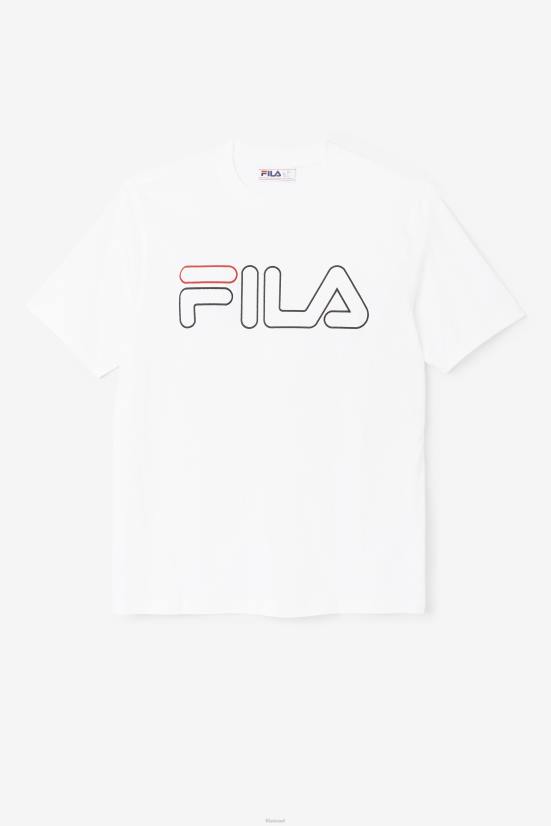 לבן/שחור/אדום FILA טי רובע פילה לבן/שחור/אדום 68LF278