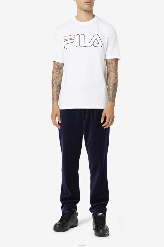לבן/שחור/אדום FILA טי רובע פילה לבן/שחור/אדום 68LF278