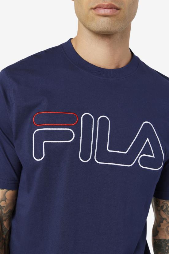 חיל הים/לבן/אדום FILA חולצה נייבי/לבן/אדום פילה רובע 68LF279