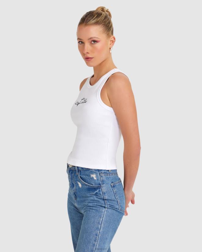 לבן FILA מיכל צלעות של פילה לבן לנשים 68LF2829