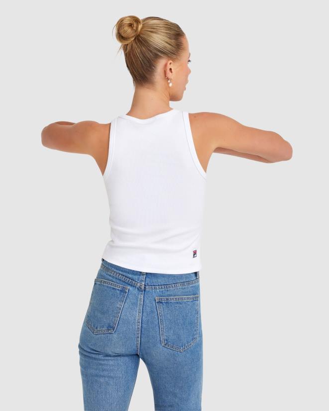 לבן FILA מיכל צלעות של פילה לבן לנשים 68LF2829