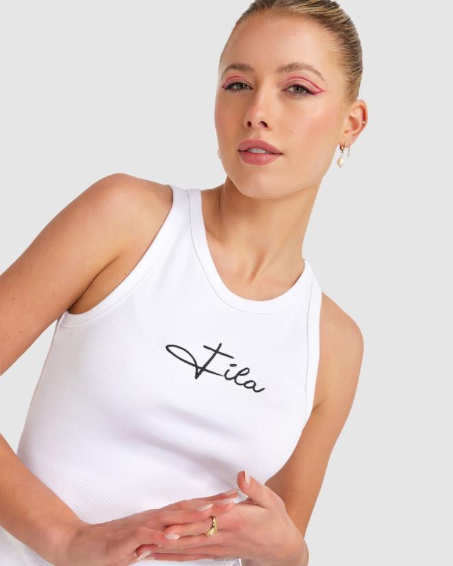 לבן FILA מיכל צלעות של פילה לבן לנשים 68LF2829