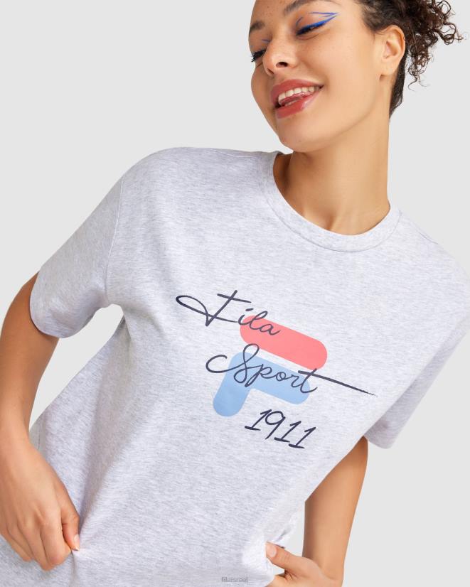 מרל אפור בהיר FILA טי פילה אפור בהיר מרל לנשים 68LF2838