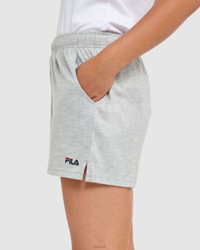 מארל כסף FILA מכנסי ג'רזי קלאסיים לנשים מכסף מרל פילה 68LF2873