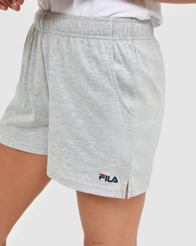 מארל כסף FILA מכנסי ג'רזי קלאסיים לנשים מכסף מרל פילה 68LF2873
