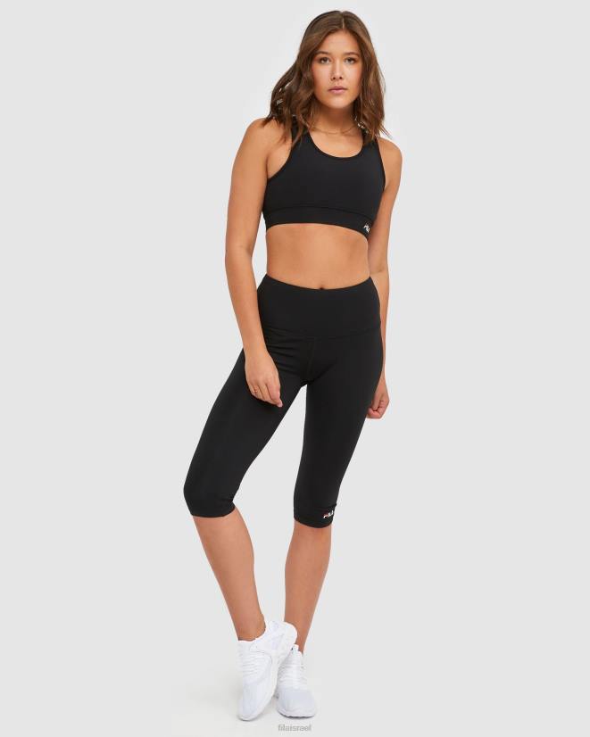 שָׁחוֹר FILA טייץ קפרי קלאסי לנשים פילה שחור 68LF2876