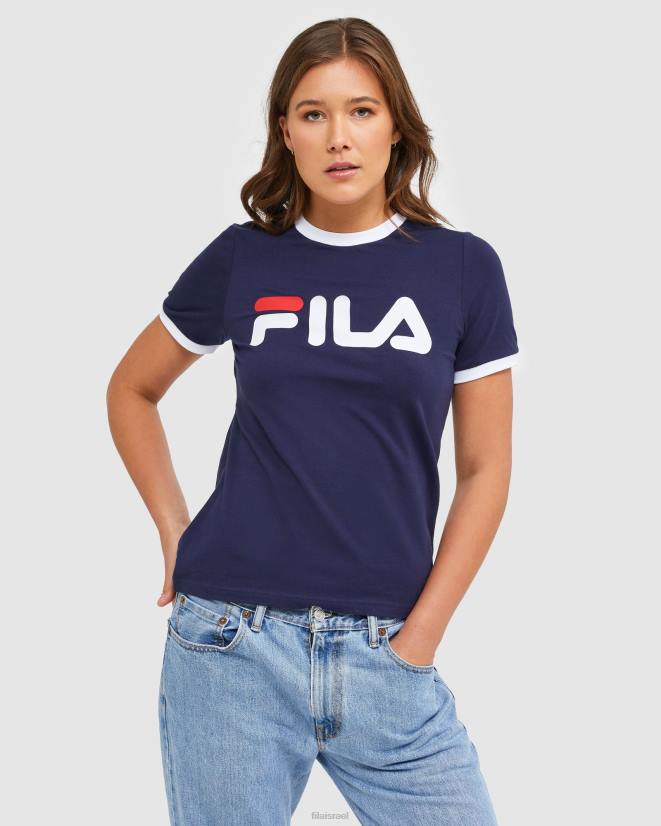 חיל הים החדש FILA טי טי רינגר לנשים חדש נייבי ניו נייבי 68LF2902