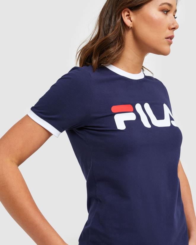חיל הים החדש FILA טי טי רינגר לנשים חדש נייבי ניו נייבי 68LF2902