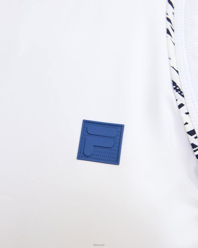 הדפס פיג'י לבן FILA מיכל צוואר גבוה בהדפס פילה לבן פיג'י 68LF2920