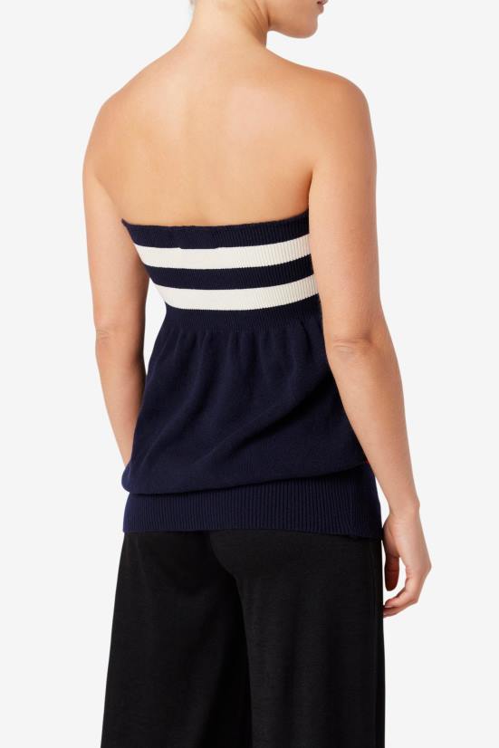 חיל הים/לבן/אדום FILA חצאית חגורת פילה כהה/לבנה/אדומה 68LF2931