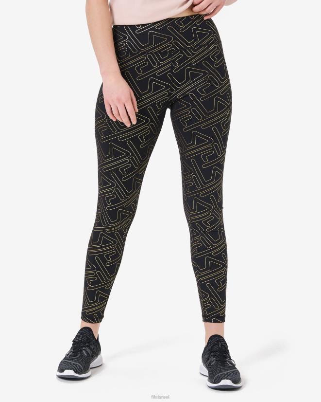 שָׁחוֹר FILA אריה צמוד פילה שחור 68LF2981