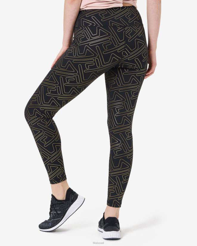 שָׁחוֹר FILA אריה צמוד פילה שחור 68LF2981