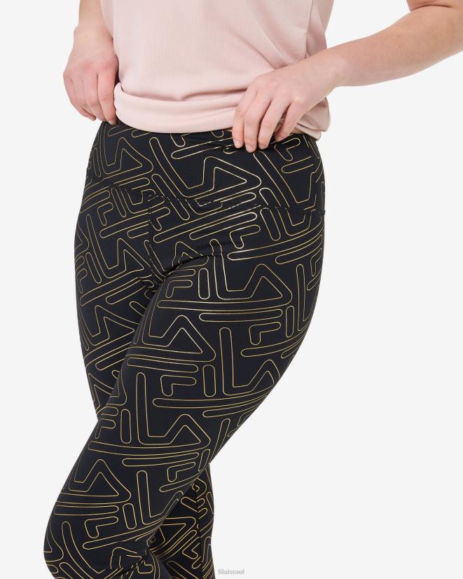 שָׁחוֹר FILA אריה צמוד פילה שחור 68LF2981