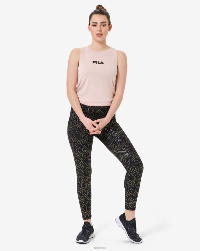 שָׁחוֹר FILA אריה צמוד פילה שחור 68LF2981