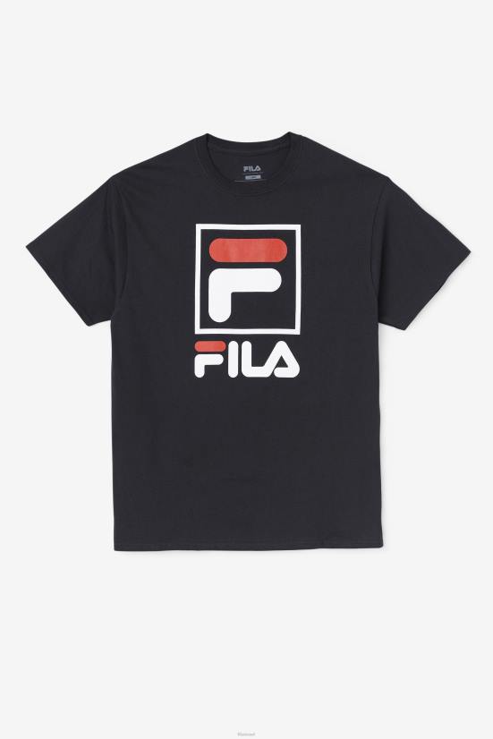 שחור/לבן/אדום FILA חולצת טי מוערמת שחור/לבן/אדום 68LF304