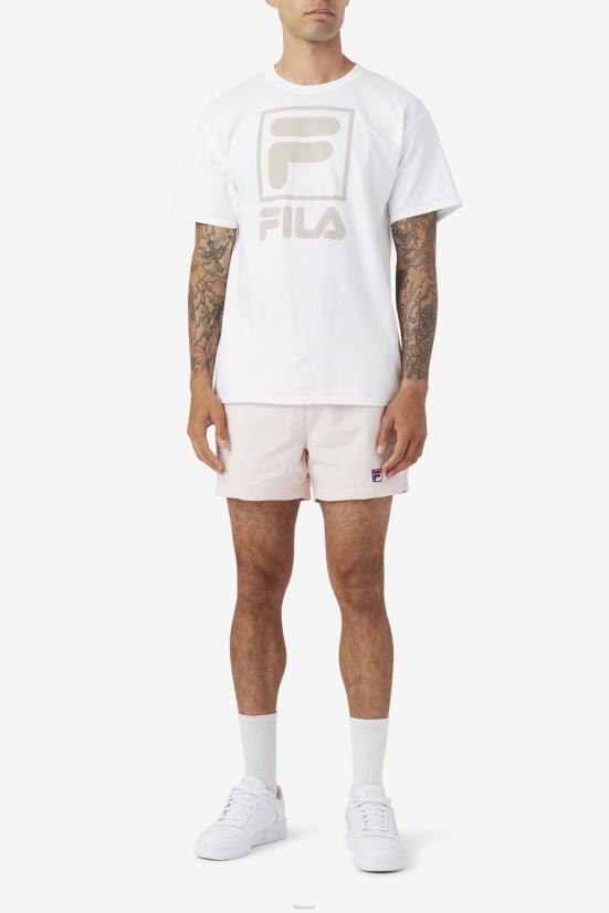 לבן FILA חולצת טי מוערמת פילה לבנה 68LF305