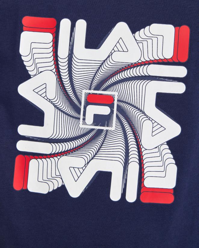 חיל הים החדש FILA ריאן טי לילד חדש נייבי פילה 68LF3077