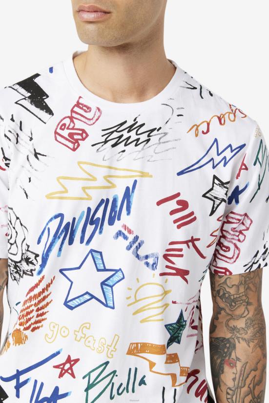 לבן FILA טי פילה היראנש לבן 68LF309