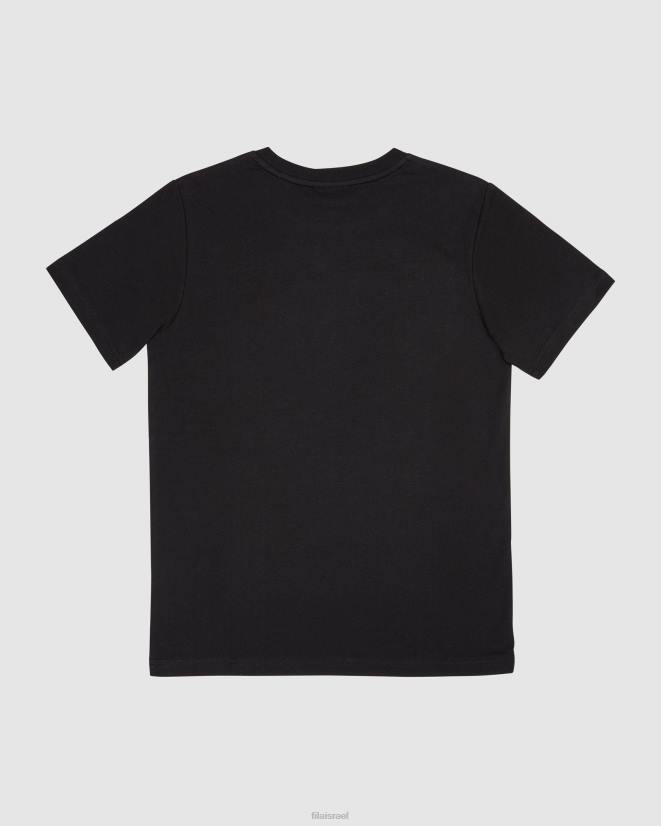 שָׁחוֹר FILA חולצה קלאסית שחורה לילד פילה 68LF3114