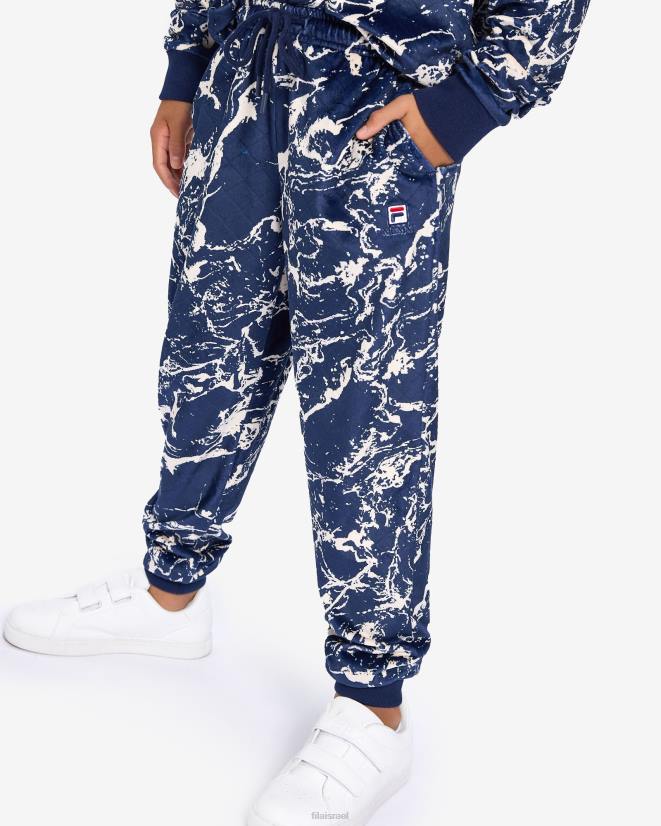 שיש חיל הים FILA מכנס סלואן לילדים של פילה נייבי שיש 68LF3142