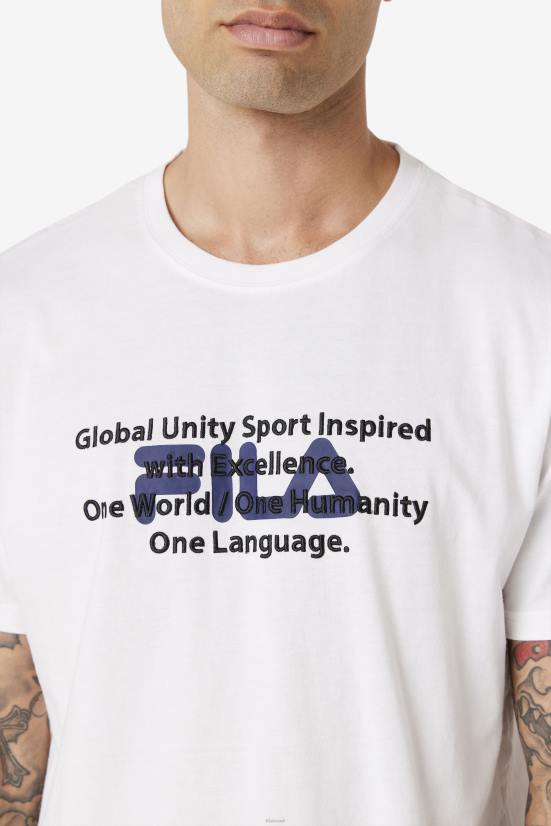 לבן FILA טי פפקטון פילה לבן 68LF314