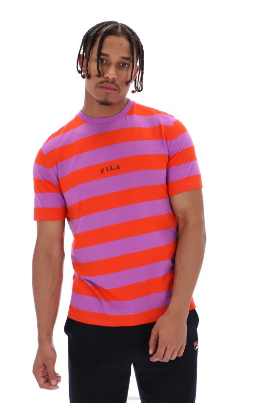 FILA טי פסים אוברסייז פילה בארני יוניסקס 68LF3259