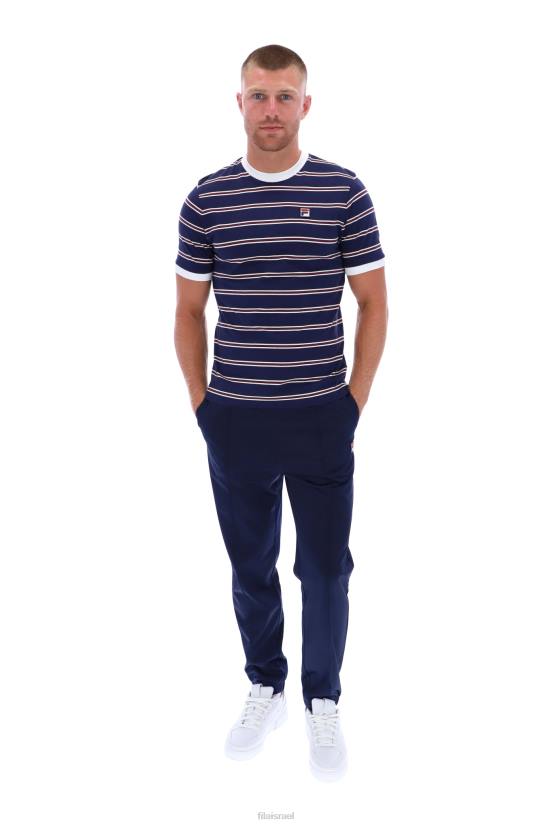 FILA טי רינגר של סנטיאגו עם פס מורשת פילה 68LF3306