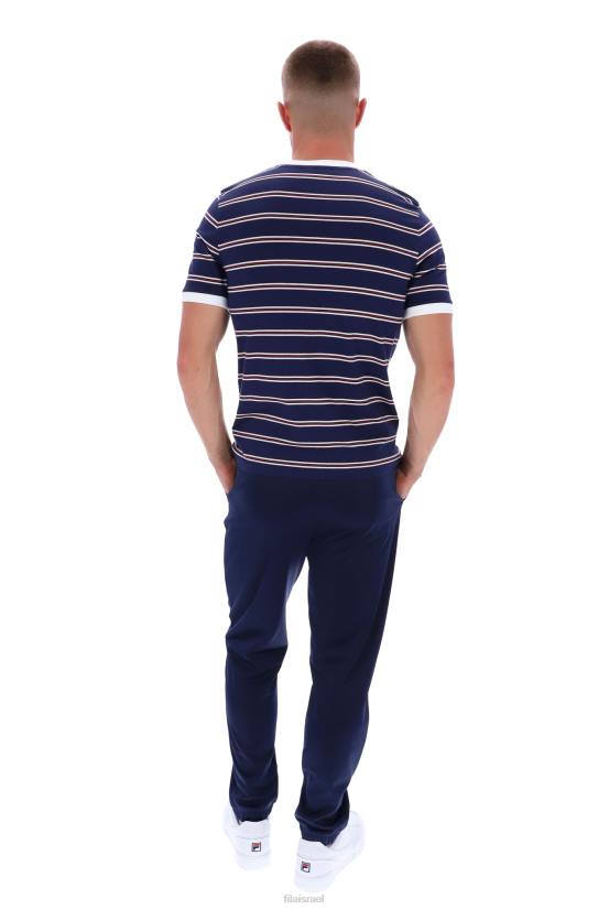 FILA טי רינגר של סנטיאגו עם פס מורשת פילה 68LF3306