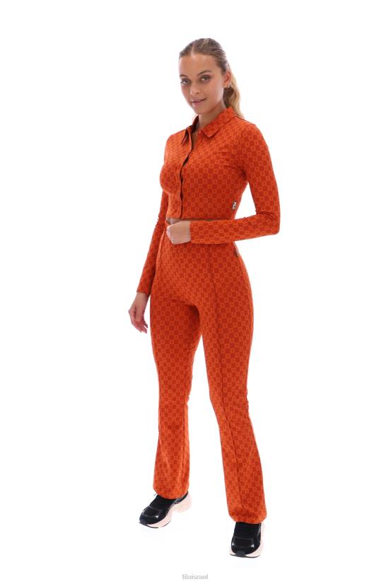 FILA חולצת פולו קצוצה שחר פילה 68LF3414