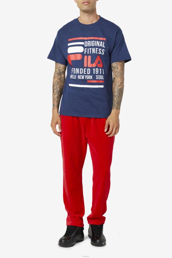 חיל הים/אדום/לבן FILA חולצת כושר מקורית נייבי/אדום/לבן פילה 68LF353