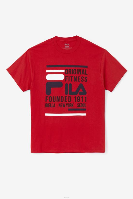 אדום/כהה/לבן FILA פילה טי כושר מקורי אדום / נייבי / לבן 68LF354