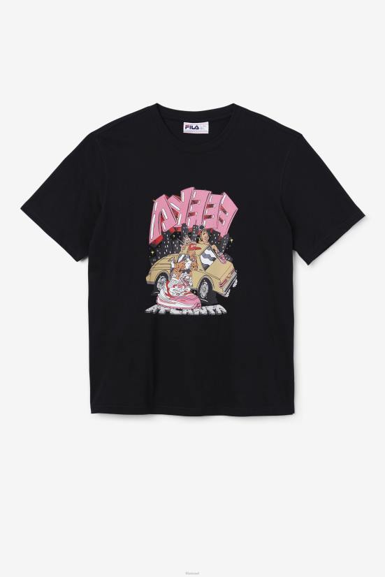 שָׁחוֹר FILA טי פולק שחור פילה 68LF358