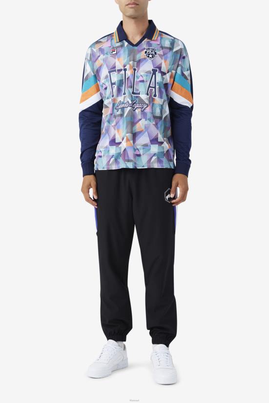 נייבי/כחול/קלמנטינה/לבן FILA קיי שוער חולצת פילה נייבי/כחול/קלמנטינה/לבן 68LF404