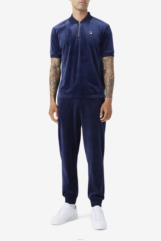 להגיש חיל הים FILA פילה פיל א נייבי דבון קטיפה פולו 68LF412