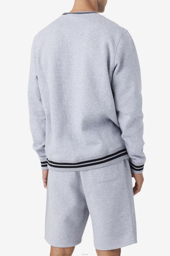 חוואר אפור בהיר/שחור/מימוזה FILA סווטשירט עם צווארון של טיילור אפור בהיר חוואר/שחור/מימוזה פילה 68LF497